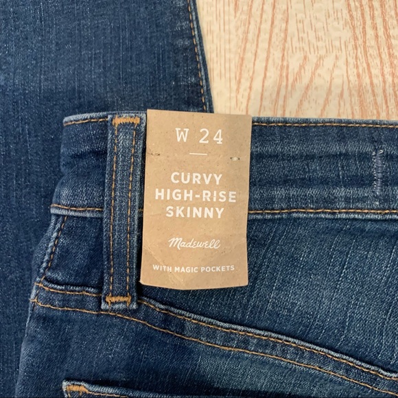 NWT Madewell Curvy High-Rise Skinny Jeans in Hayes Wash - Picture 6 of 9